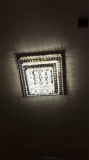 Plafoniera a LED in cristallo Cina per interni Fandelier dimmerabile LED Ventilatori a soffitto in cristallo Luci e plafoniera in cristallo retrattile moderna invisibile a distanza
