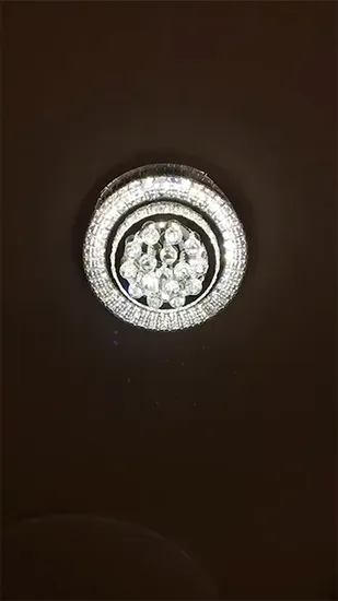 Lampadario a sospensione a LED in cristallo Soggiorno Cina Colore oro Lusso K9 Cristallo Telecomando Ventilatore a soffitto invisibile Ventilatore Lampadario Plafoniere in cristallo